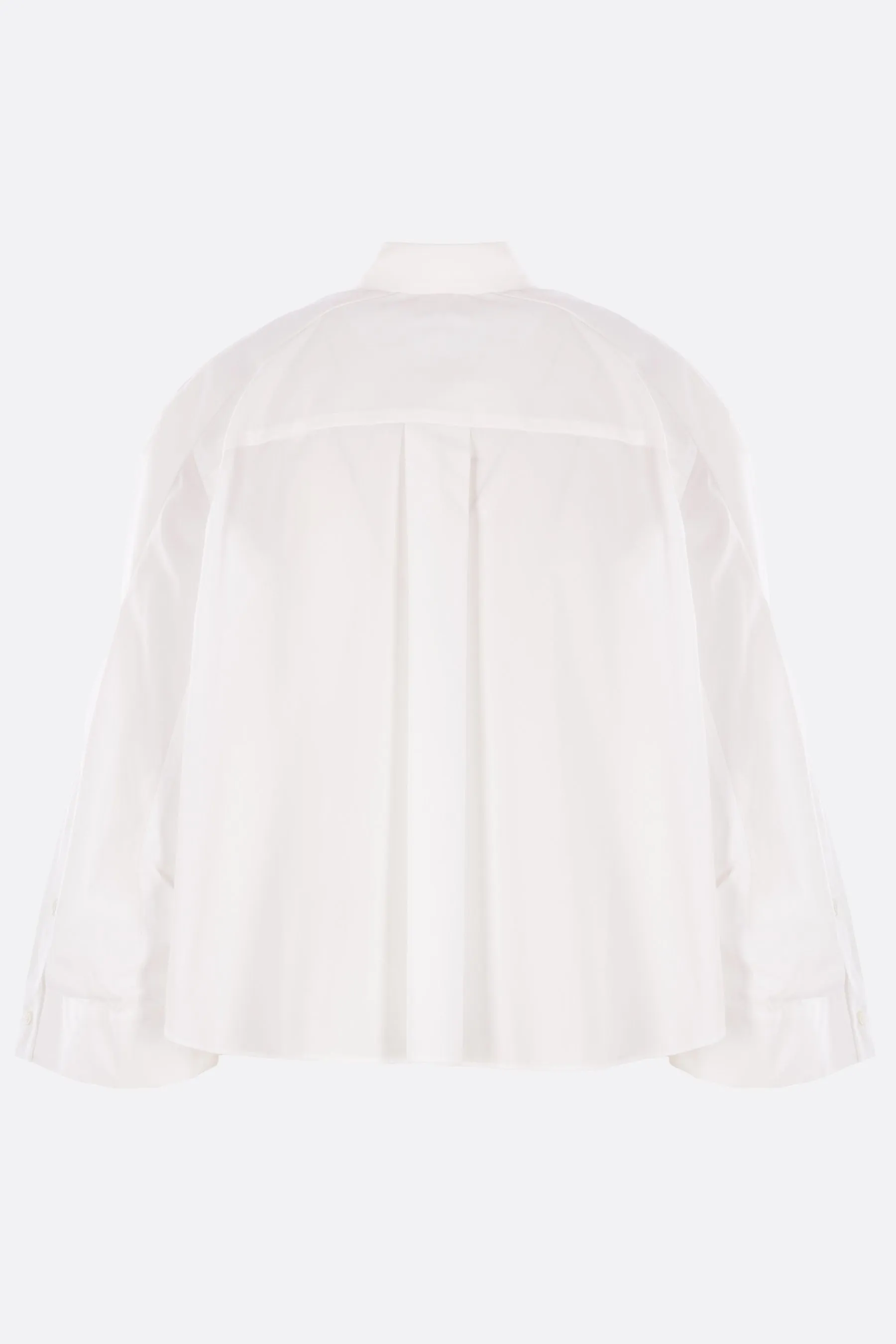 poplin shirt with deconstructed sleeves