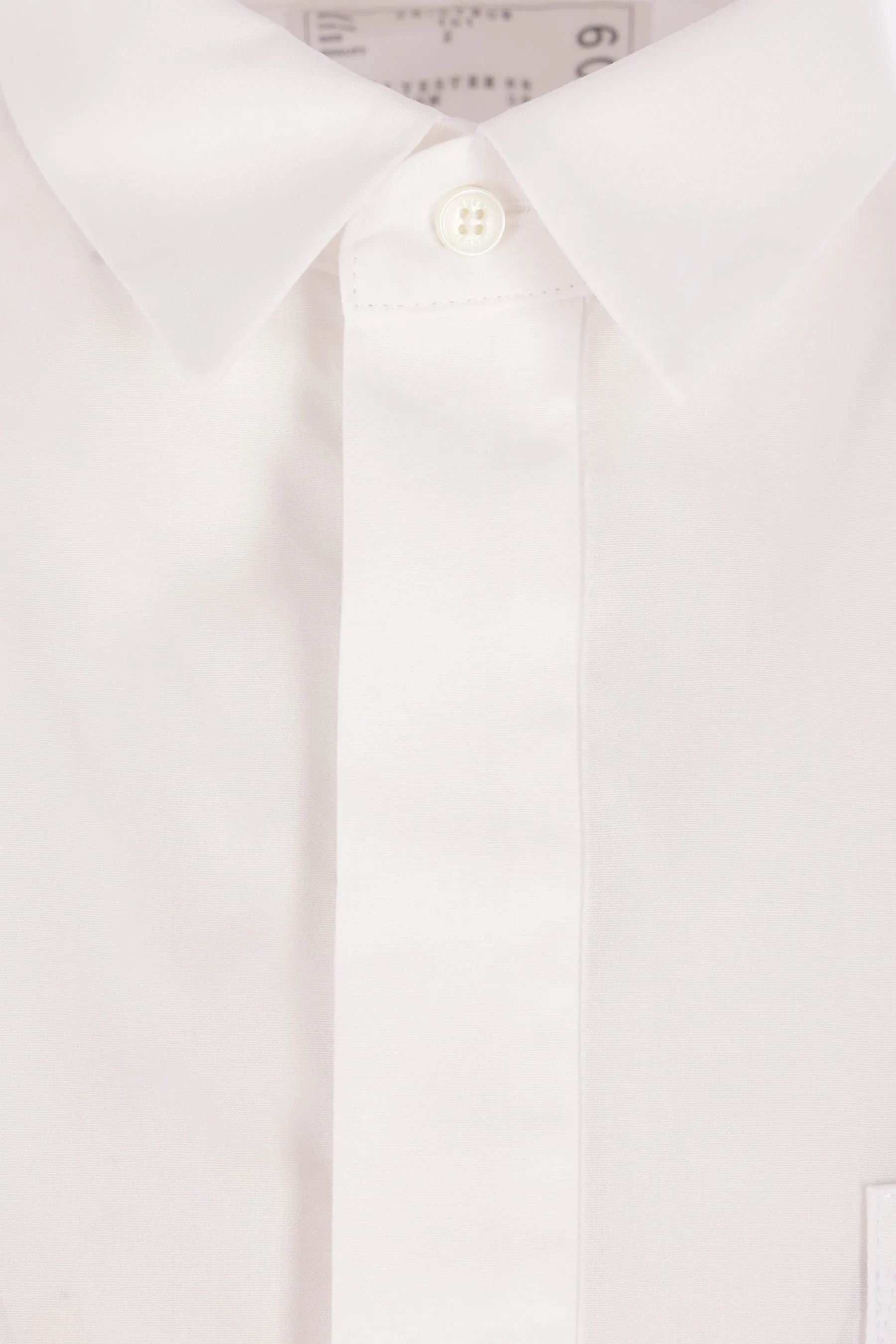 poplin shirt with deconstructed sleeves