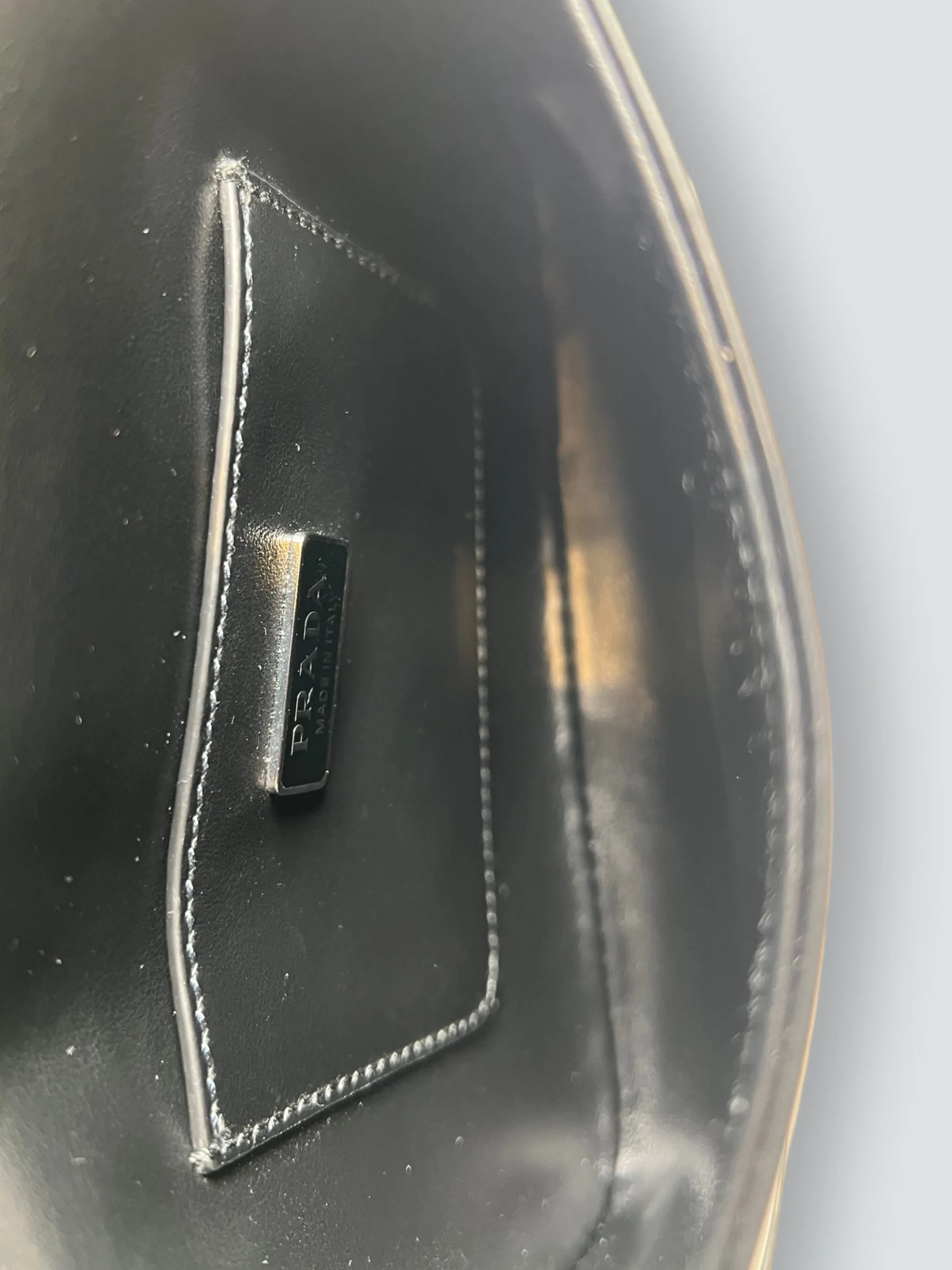 Prada Black Patent Leather Mini Crossbody / Waistbag
