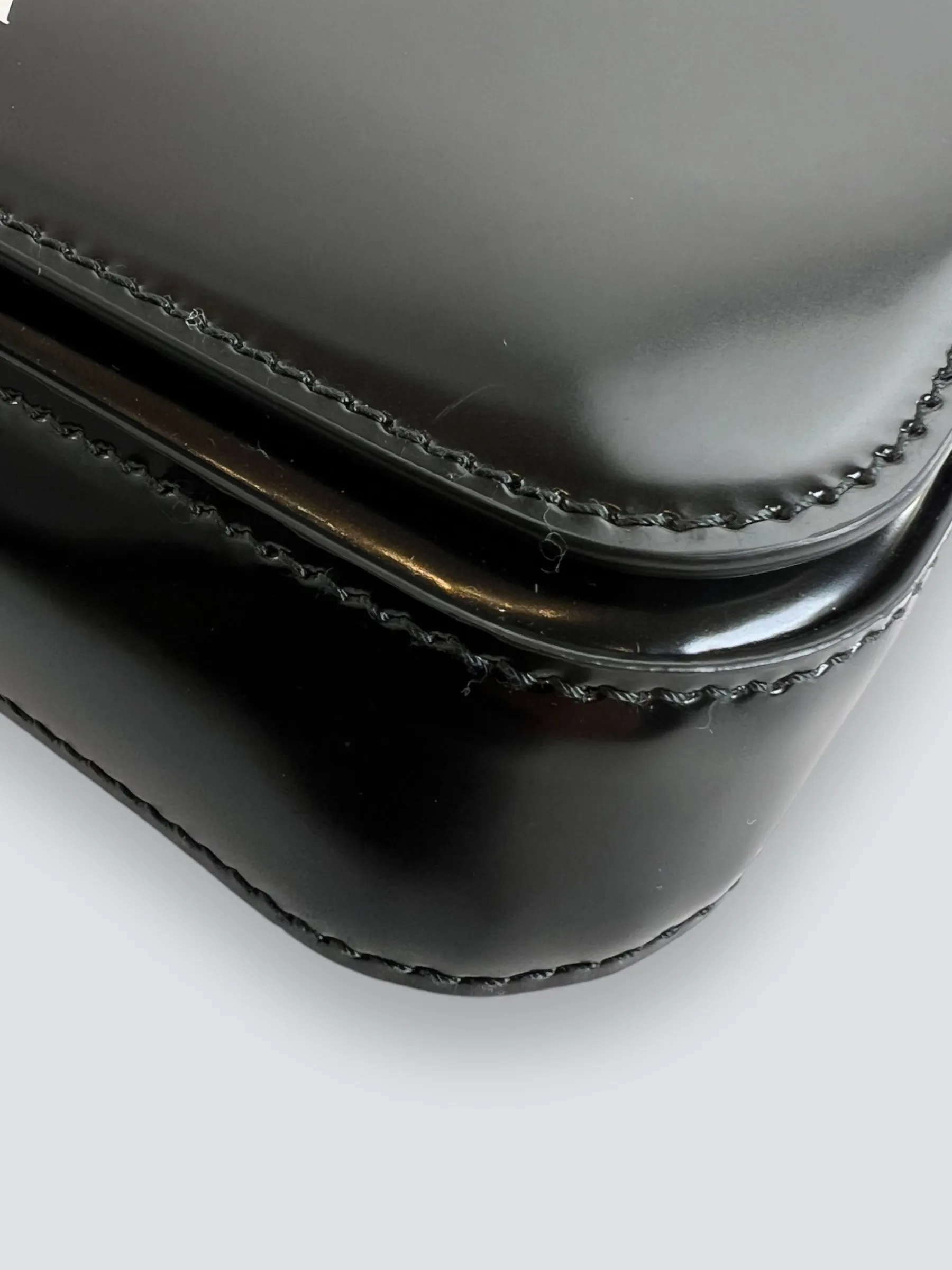 Prada Black Patent Leather Mini Crossbody / Waistbag