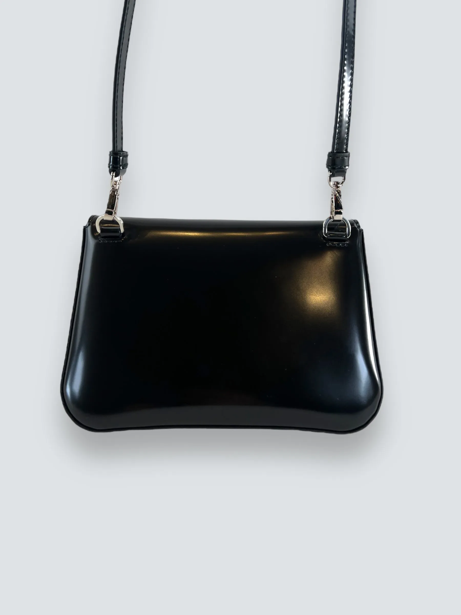 Prada Black Patent Leather Mini Crossbody / Waistbag