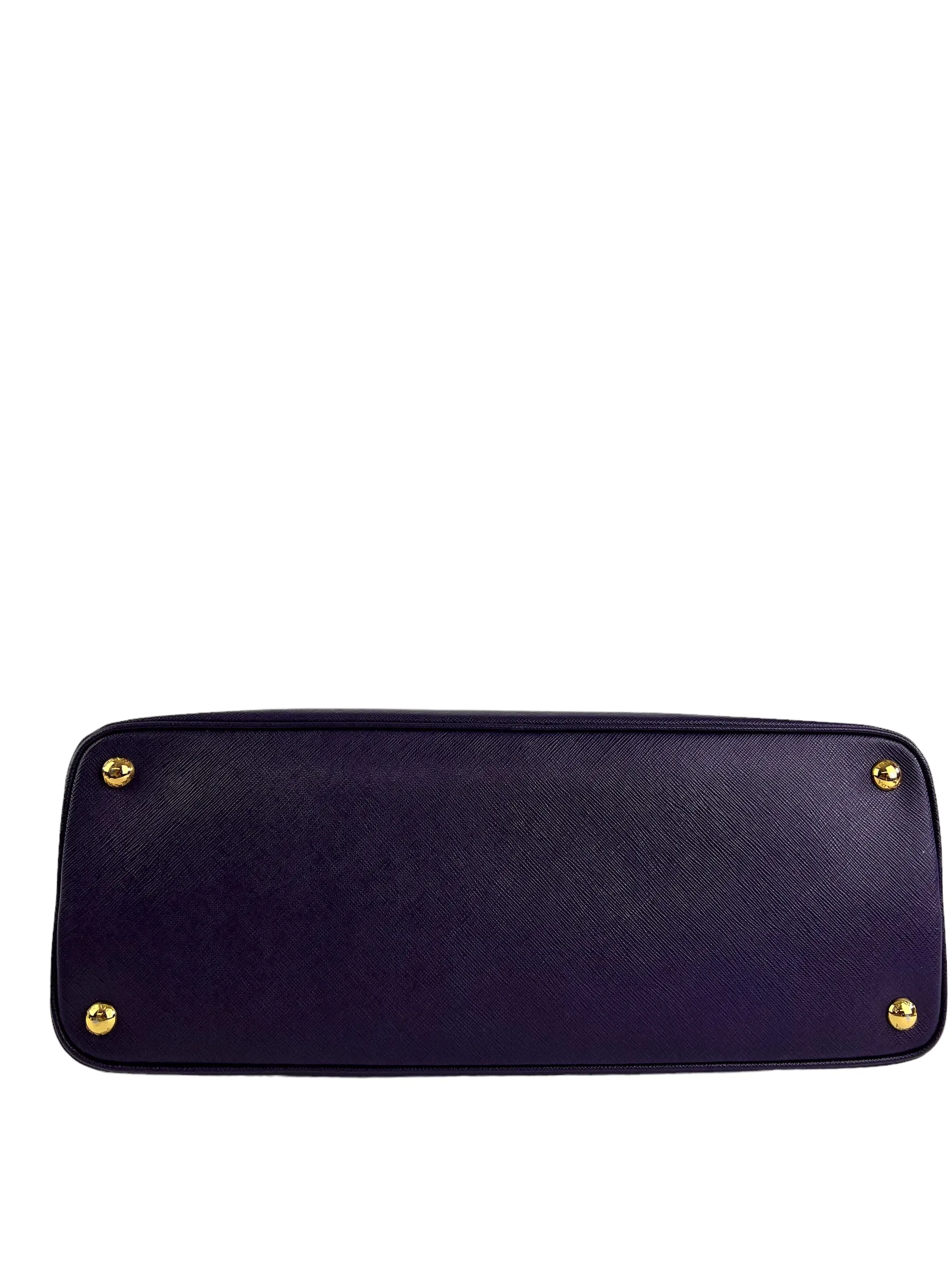 Prada Purple Saffiano Leather Zip Tote