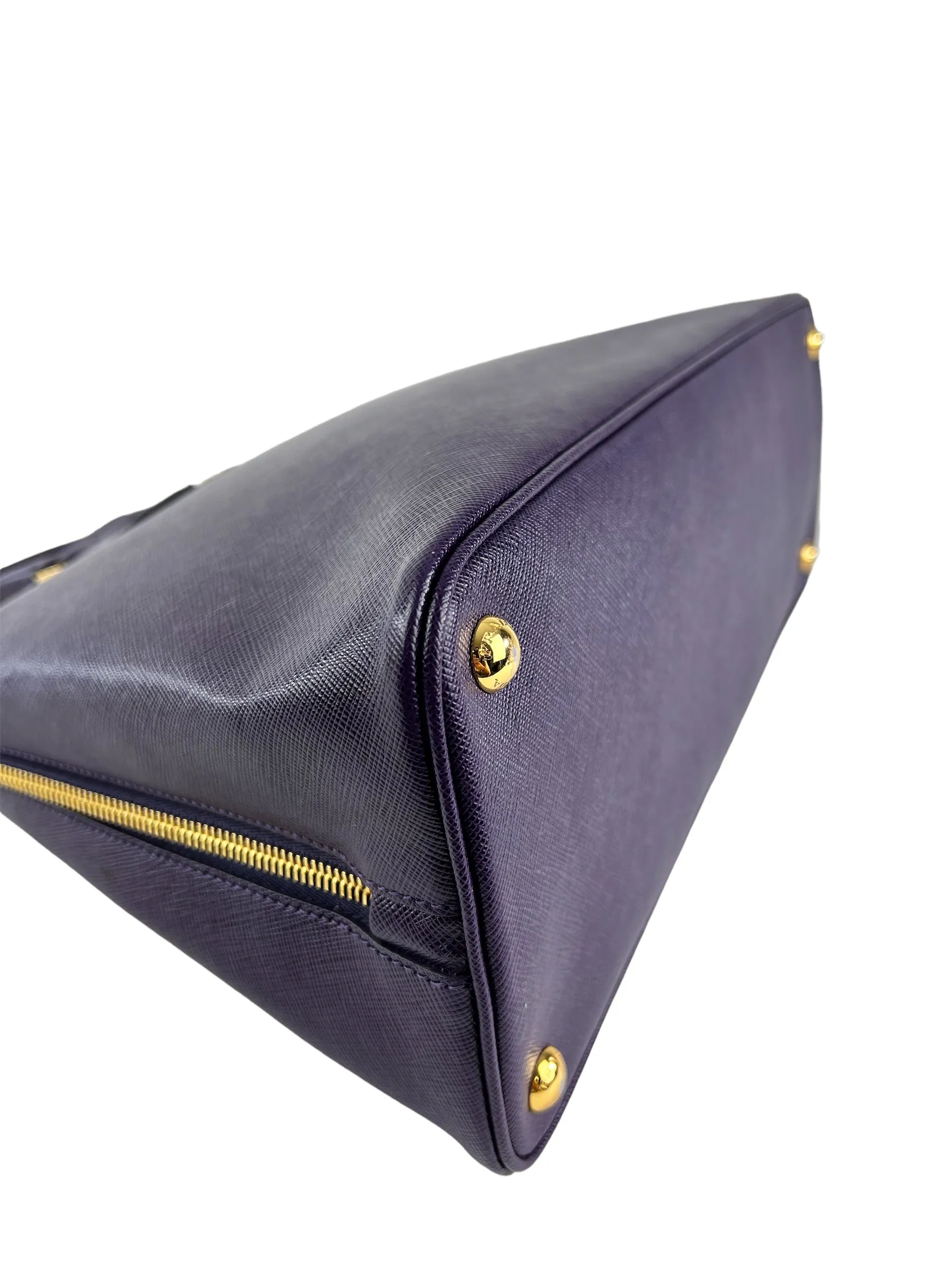 Prada Purple Saffiano Leather Zip Tote