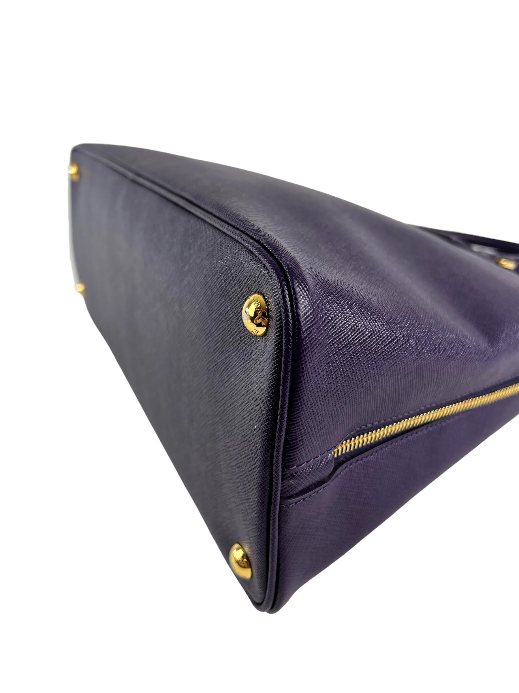 Prada Purple Saffiano Leather Zip Tote