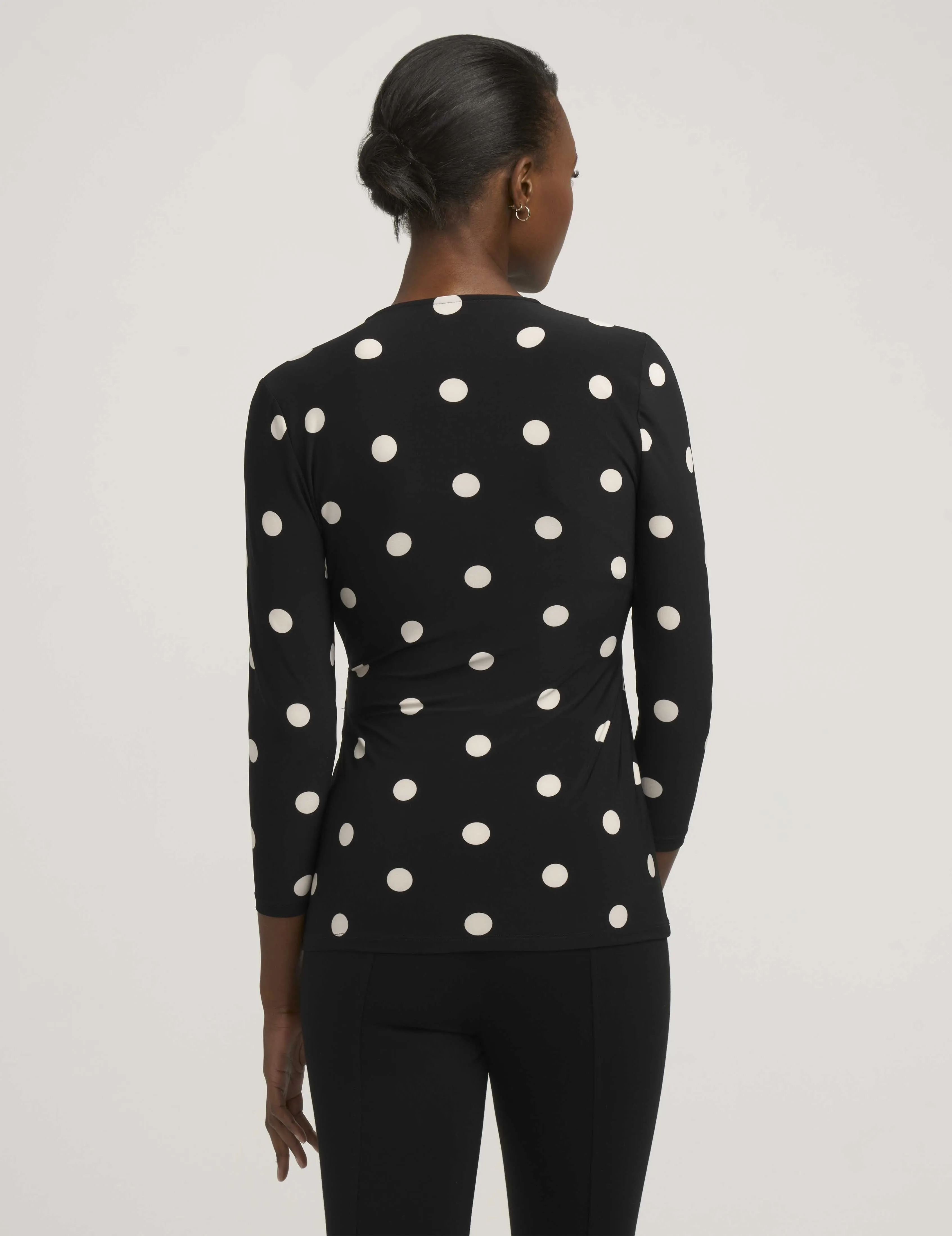 Printed Faux Wrap Top- Sale