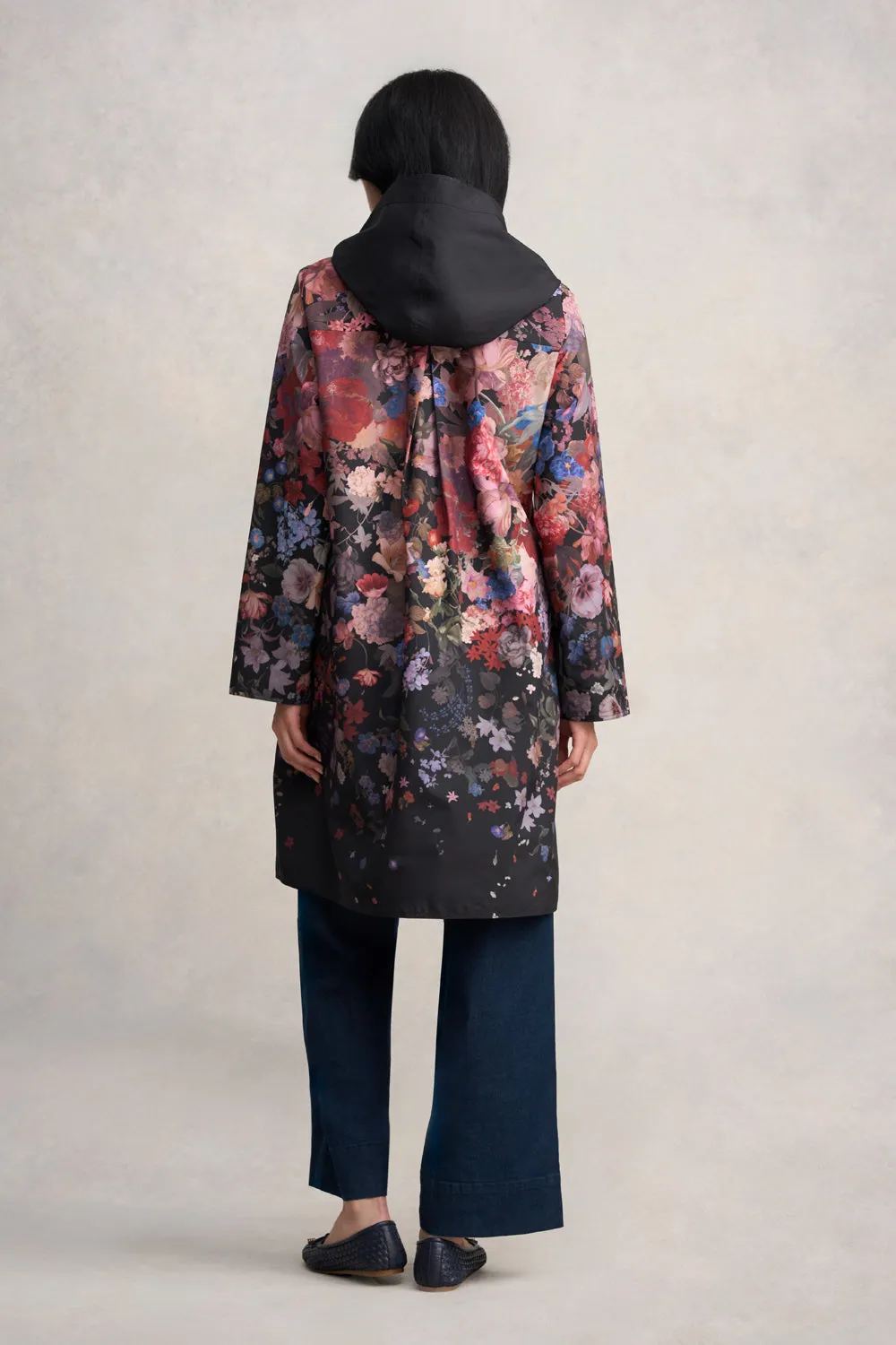 Printed Reversible Raincoat - Midnight Floral