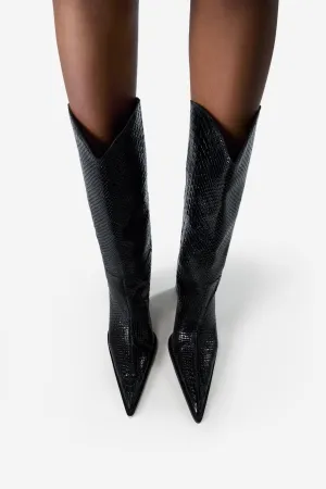 Python Embossed Bridge Cowboy Boot