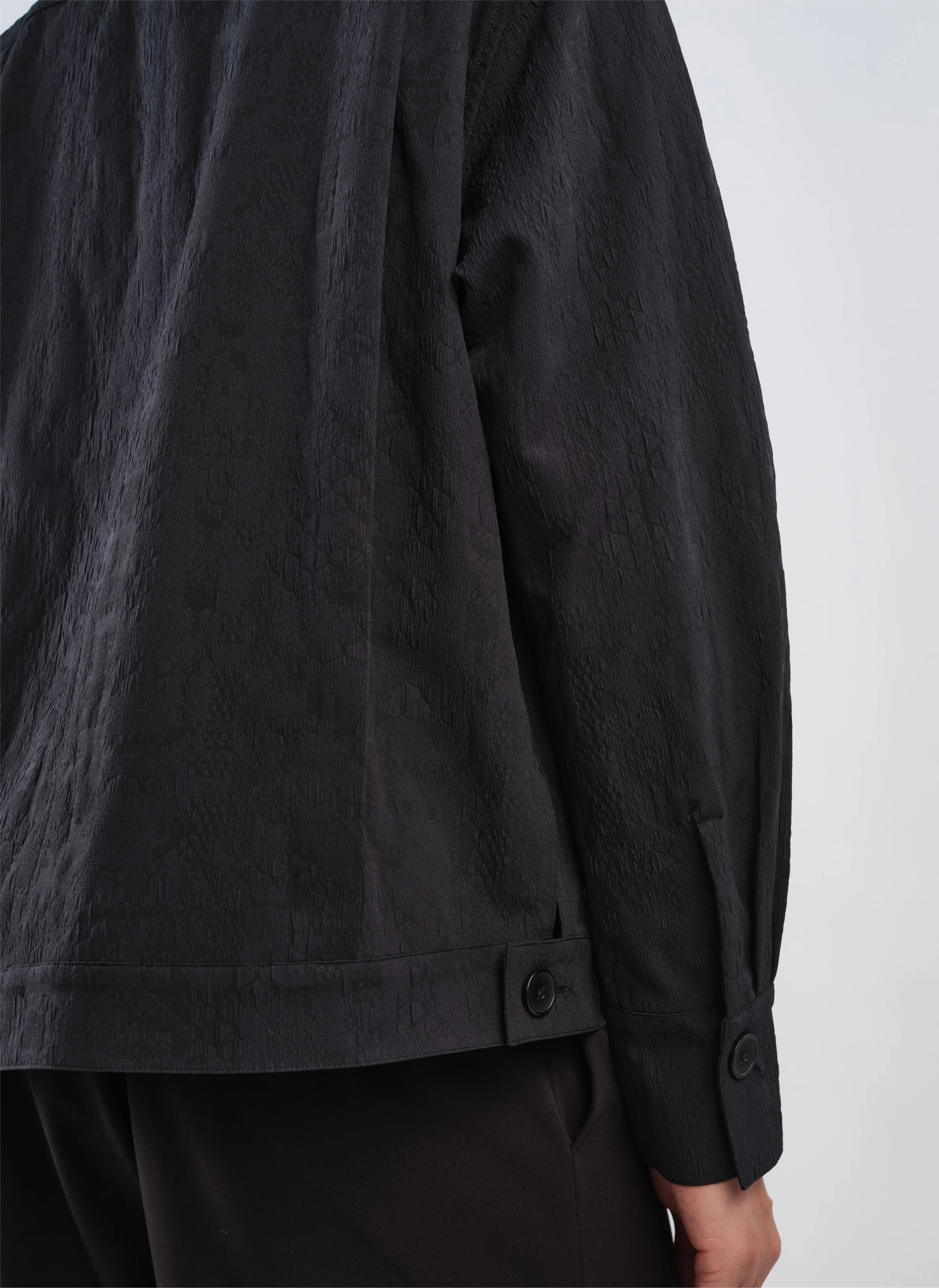 Rayon Polyester Nylon Sapndex Jacquard Soft Shirt Blouson
