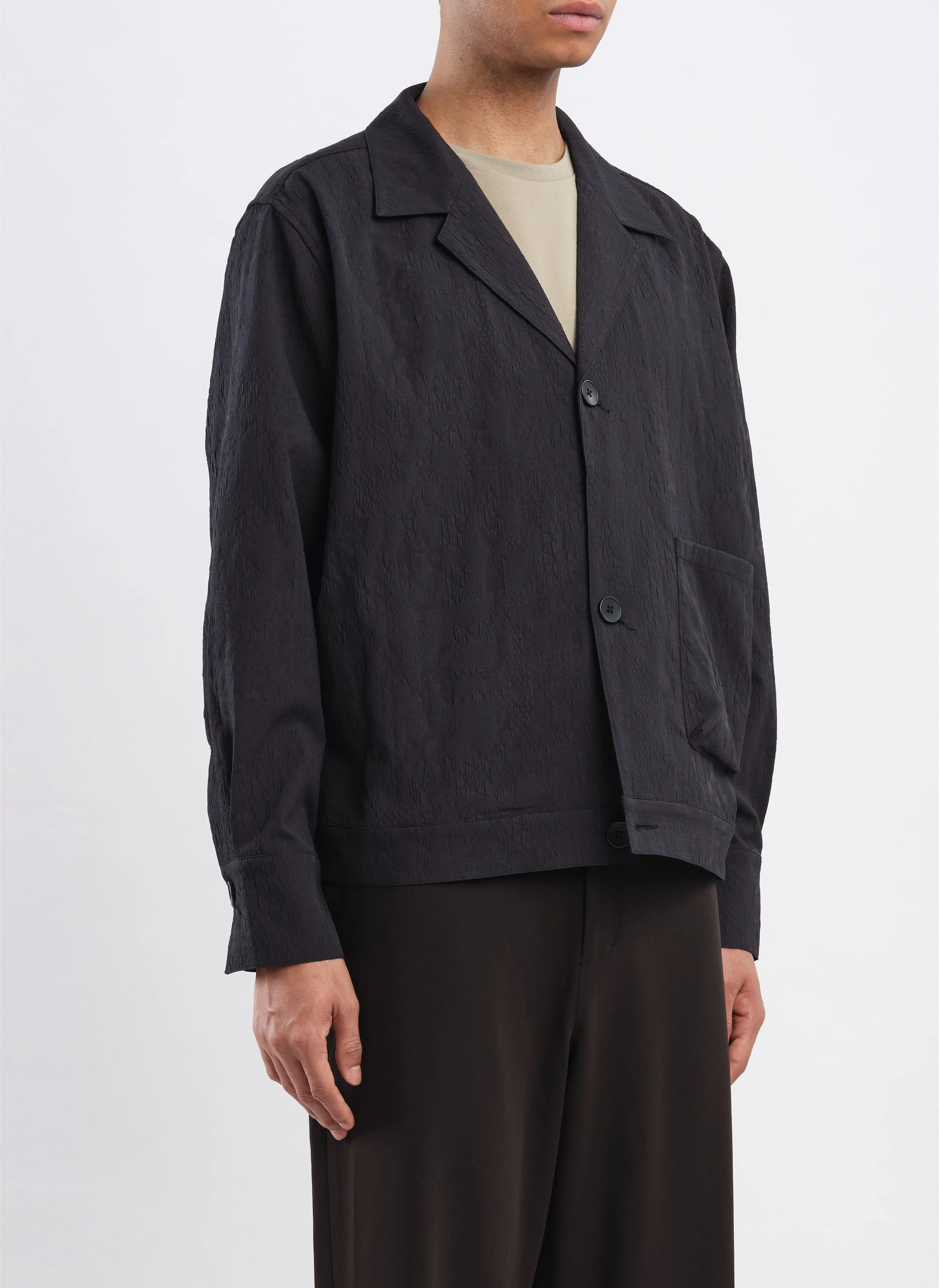 Rayon Polyester Nylon Sapndex Jacquard Soft Shirt Blouson