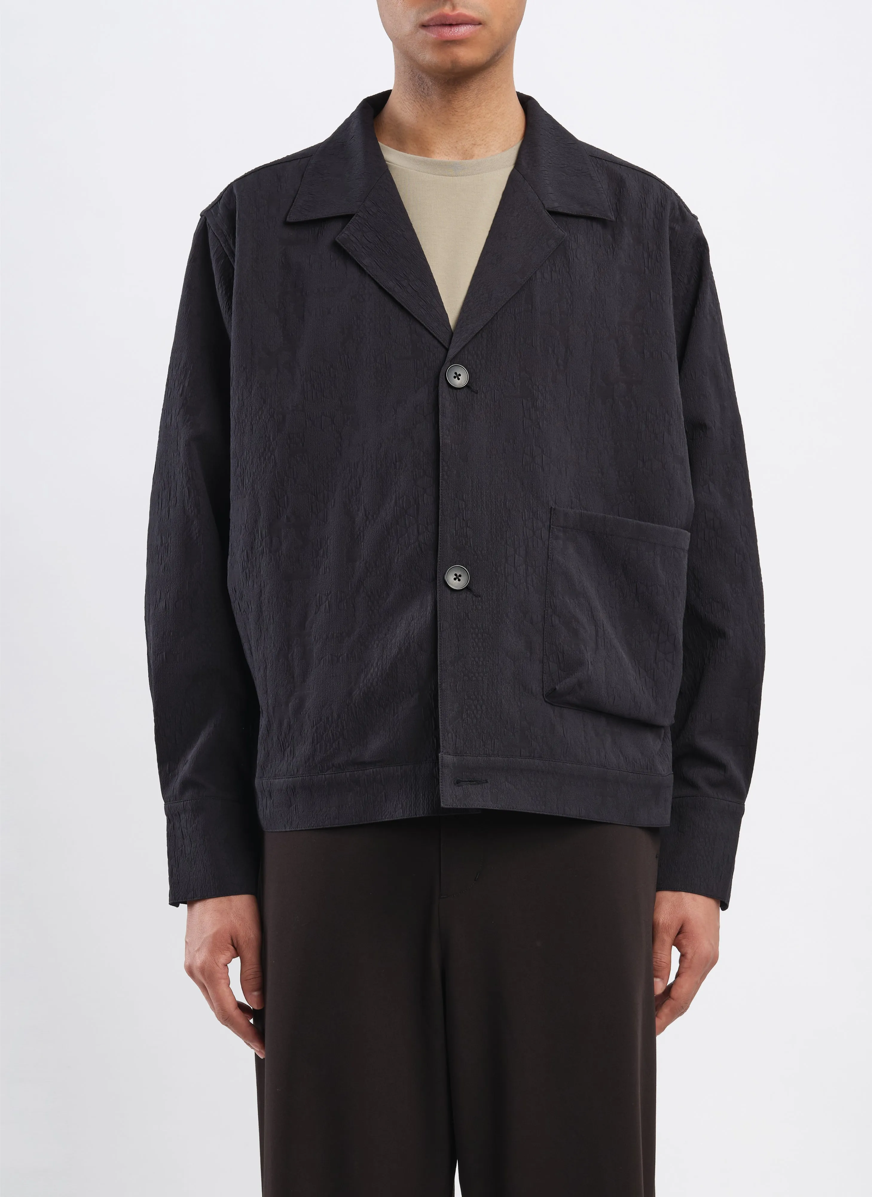 Rayon Polyester Nylon Sapndex Jacquard Soft Shirt Blouson