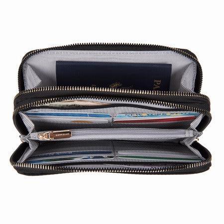 RFID Blocking Double Zip Wallet