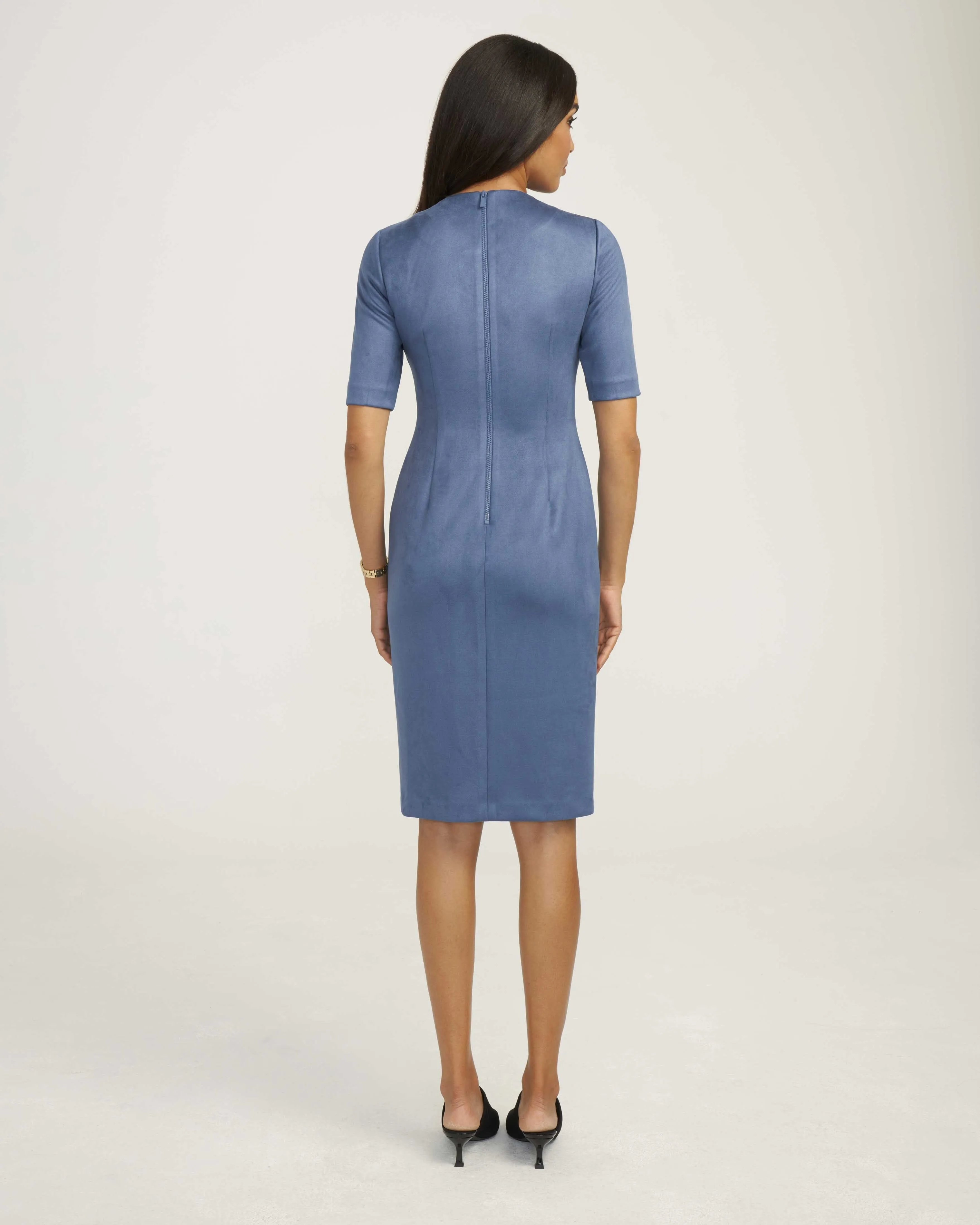 Scuba Suede Sheath Dress- Sale