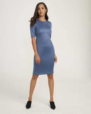 Scuba Suede Sheath Dress- Sale