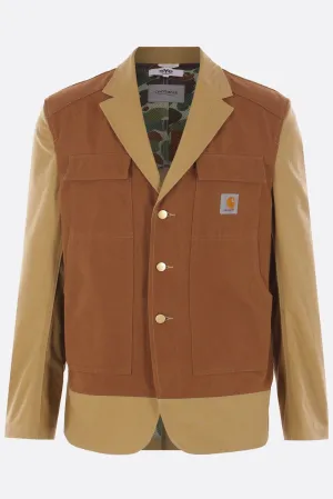 single-breasted jacket in canvas