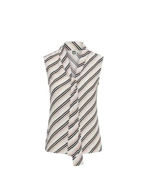 Sleeveless Tie Front Blouse- Sale