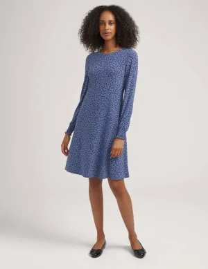 Smocked Sleeve Trapeze Dress- Sale