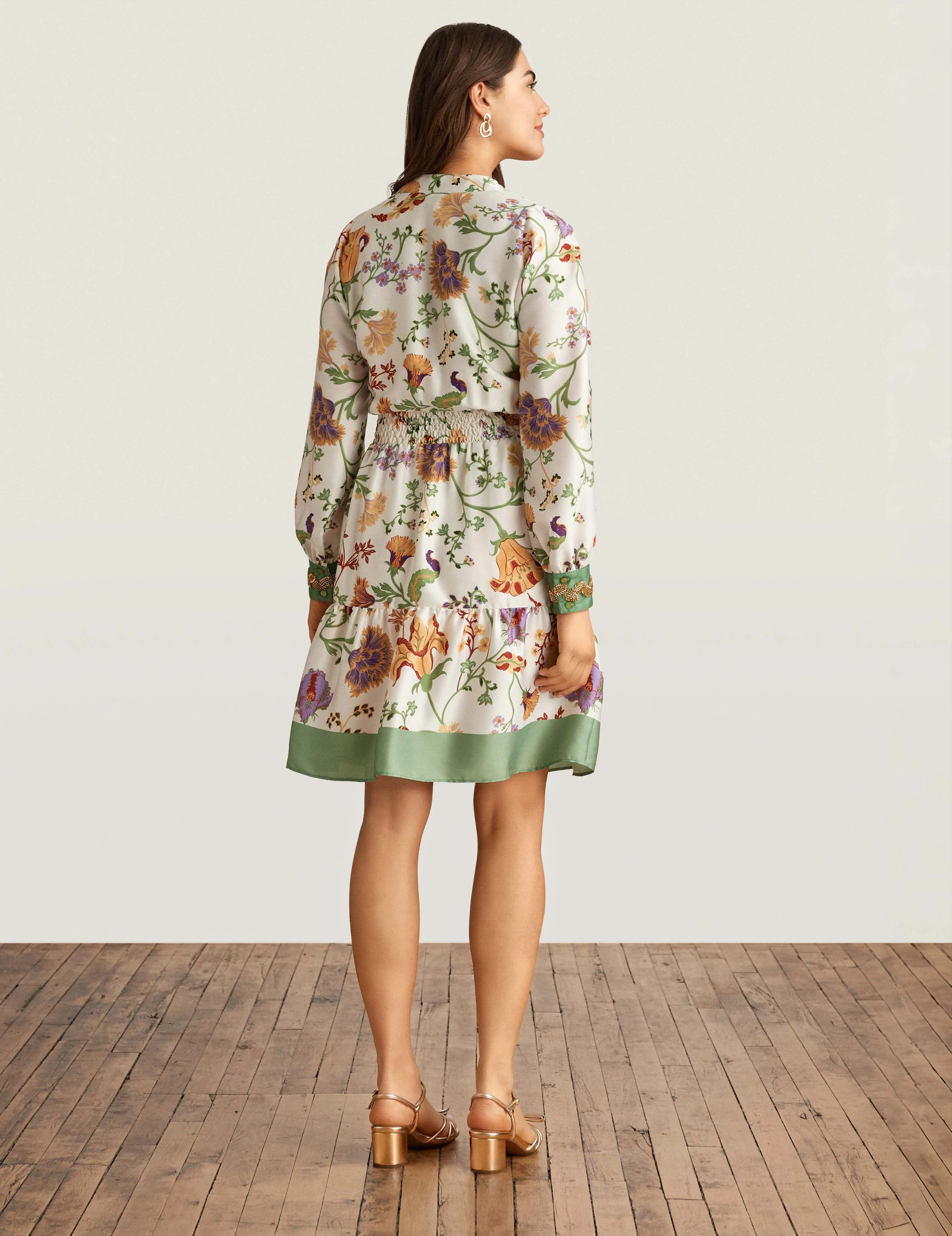 Soft V Neck Tiered Dress - Sale