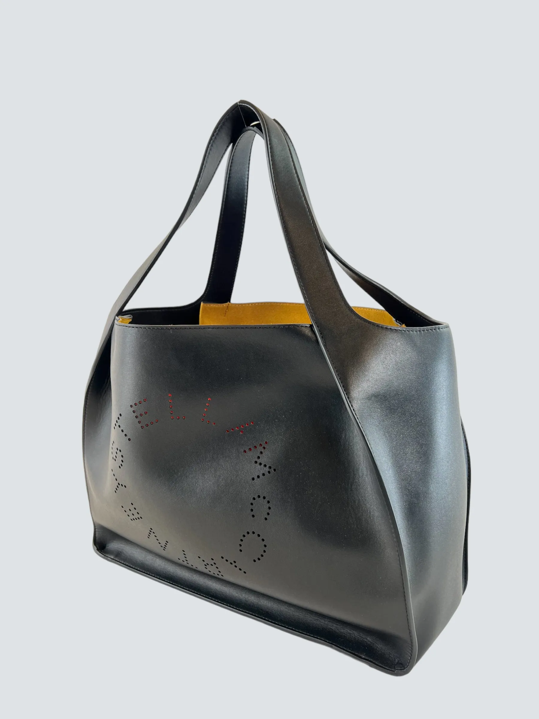 Stella McCartney Faux Leather Black Tote Handbag