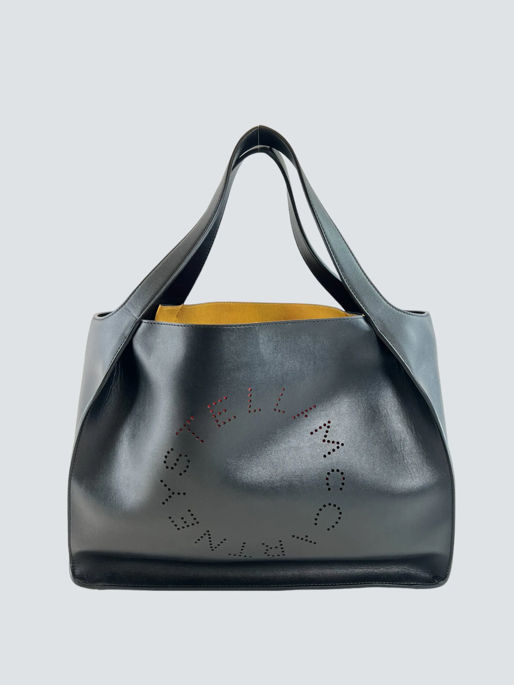 Stella McCartney Faux Leather Black Tote Handbag