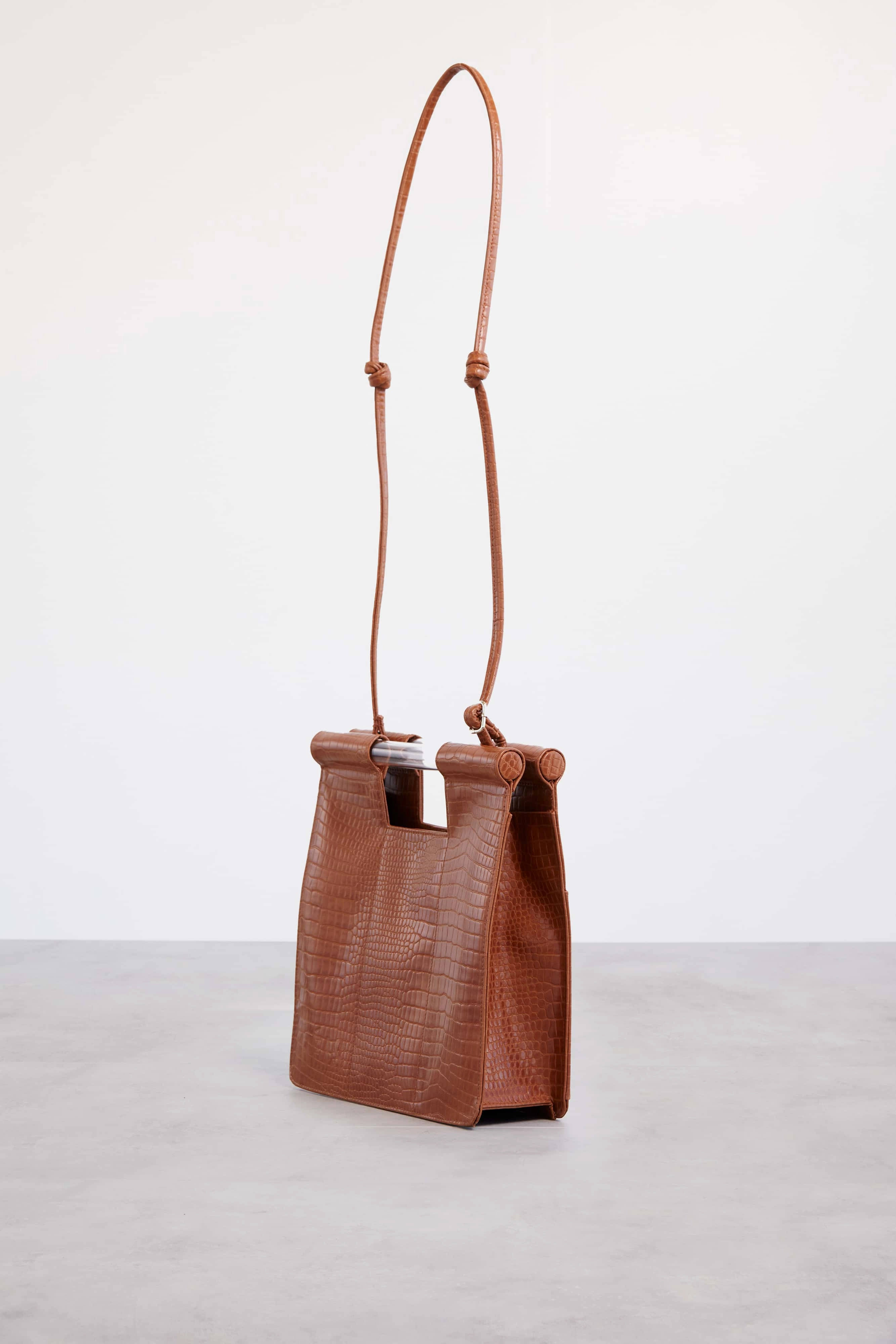 The Crossbody in Cognac Croc