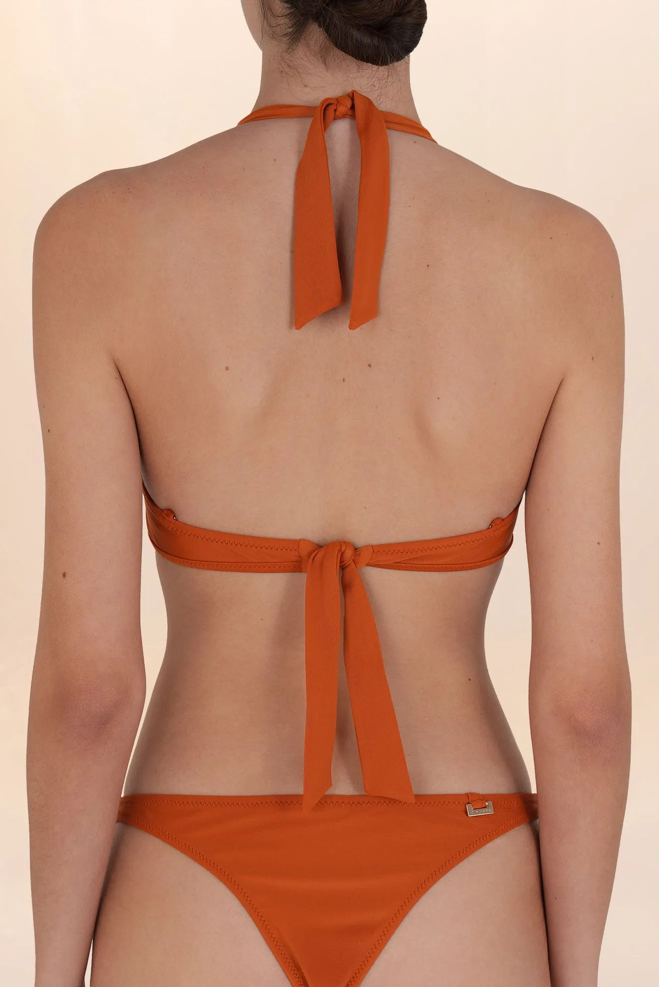 Top Halter Corsetero Fox Naranja