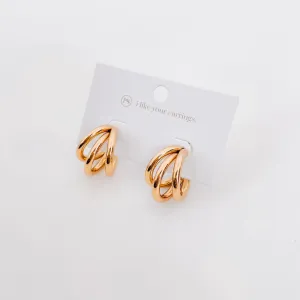 Trio Trinity Hoop Earrings - WATERPROOF