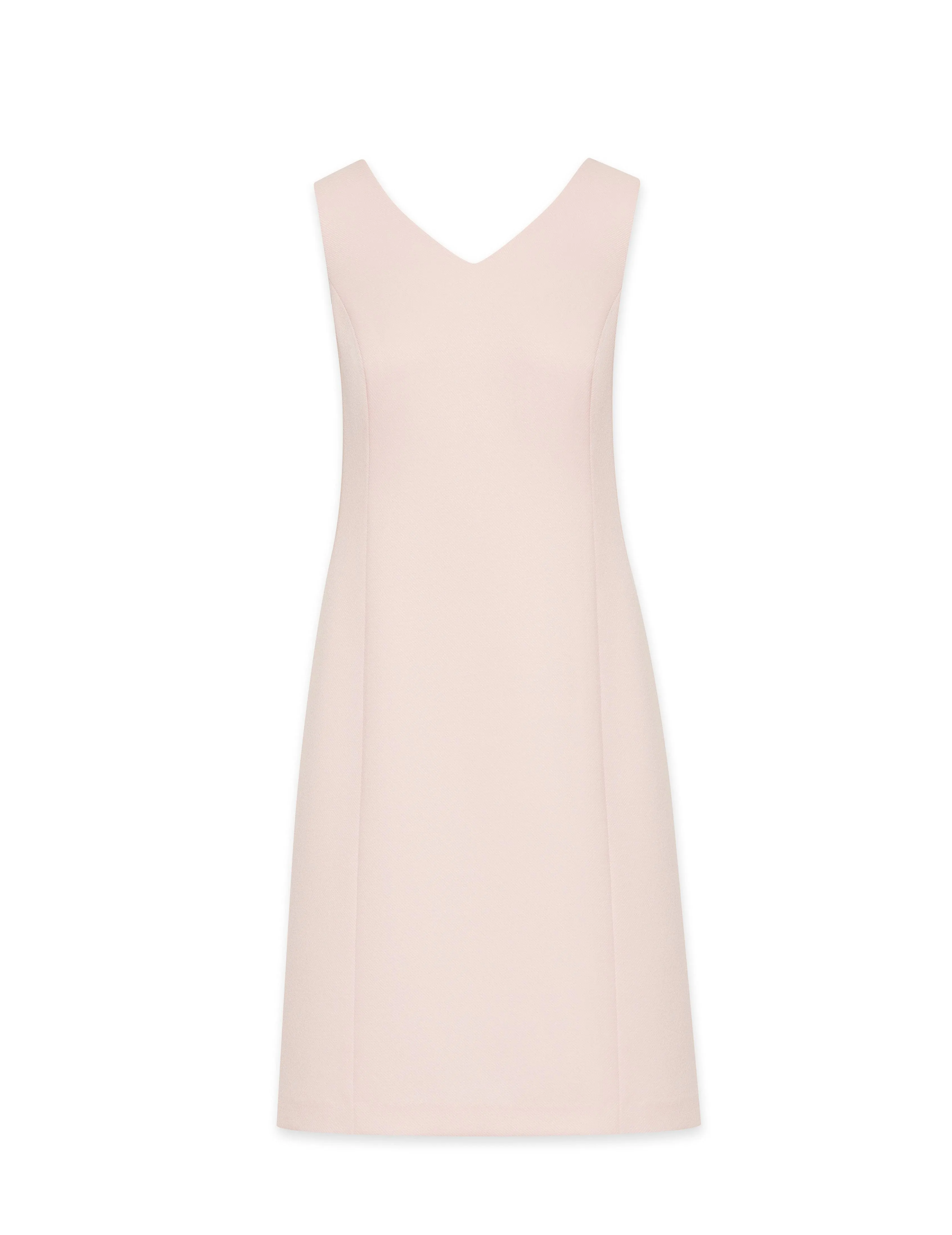 Twill V-Neck Sheath Dress- Sale