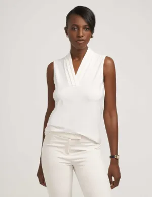 V-Neck Triple Pleat Top- Sale